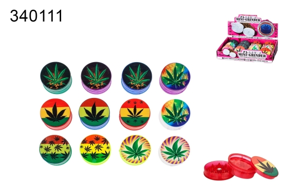 Plastikmühle Plastikgrinder Acrylgrinder 6 Motive Ø 45mm